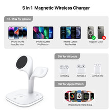 Load image into Gallery viewer, Stylish Multifunctional 5 in 1 Magnetic Wireless Fast Charging Docking Stand
