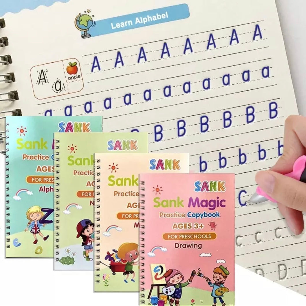 Age 3+ Sank Magic Practice Copy Hand Writing Tracing English Number Drawing Book